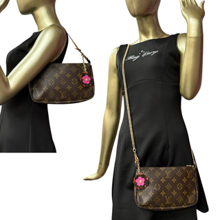 LOUIS VUITTON Monogram Coated Canvas Pochette Accessoires Louis Vuitton