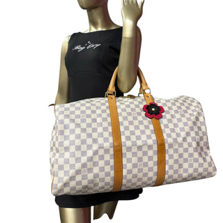 LOUIS VUITTON Damier Azur Keepall 50 Louis Vuitton