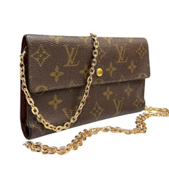 LOUIS VUITTON Monogram Malletier Wallet with Chain Louis Vuitton