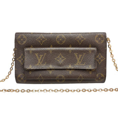 LOUIS VUITTON Monogram Malletier Wallet with Chain Louis Vuitton