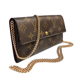 LOUIS VUITTON Monogram Sarah Wallet with Chain/Charm Louis Vuitton