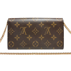 LOUIS VUITTON Monogram Sarah Wallet with Chain/Charm Louis Vuitton