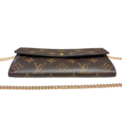 LOUIS VUITTON Monogram Sarah Wallet with Chain/Charm Louis Vuitton