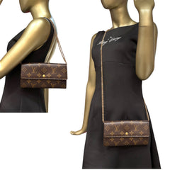 LOUIS VUITTON Monogram Sarah Wallet with Chain/Charm Louis Vuitton