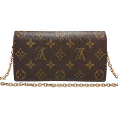 LOUIS VUITTON Flower Monogram Emilie Wallet with Chain Louis Vuitton