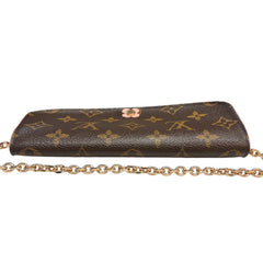 LOUIS VUITTON Flower Monogram Emilie Wallet with Chain Louis Vuitton
