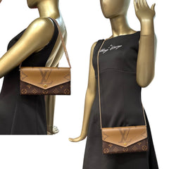 LOUIS VUITTON Reverse Monogram Sarah Wallet with added Chain Louis Vuitton