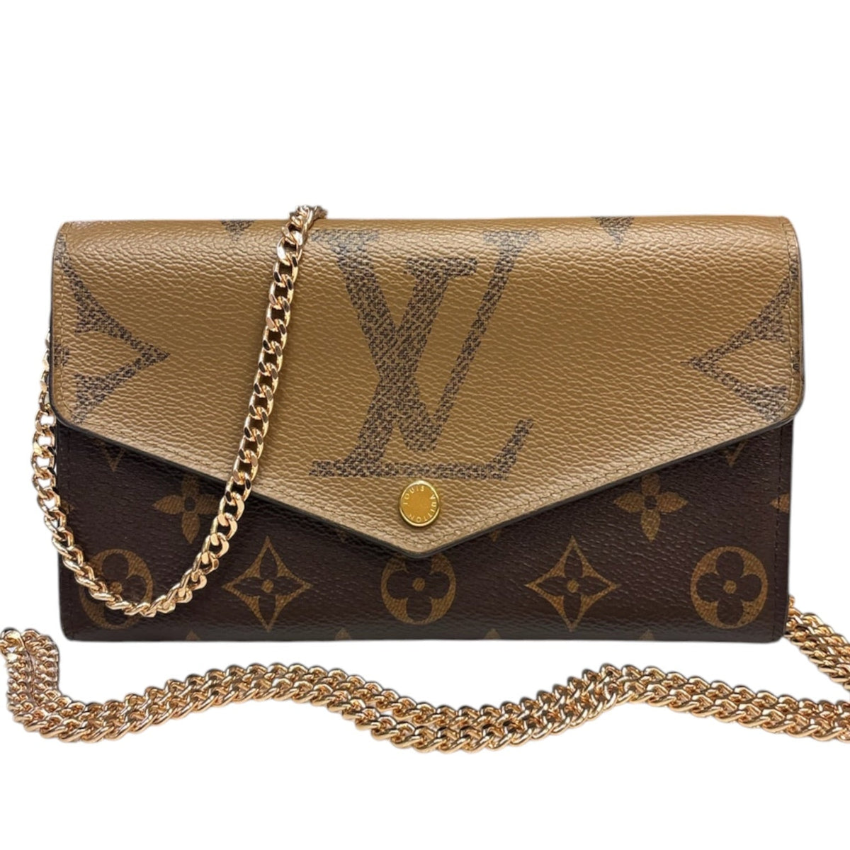 LOUIS VUITTON Reverse Monogram Sarah Wallet with added Chain Louis Vuitton