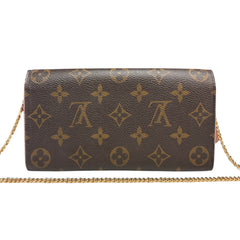 LOUIS VUITTON Flower Monogram Emilie Wallet with Chain Louis Vuitton