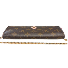 LOUIS VUITTON Flower Monogram Emilie Wallet with Chain Louis Vuitton