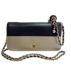 CHANEL Black/Gold Caviar Leather Zip Wallet Chanel