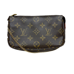 LOUIS VUITTON Monogram Coated Canvas Mini Pochette Accessories Louis Vuitton