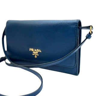 Preowned Prada Indigo Clutch/Crossbody Bag Prada
