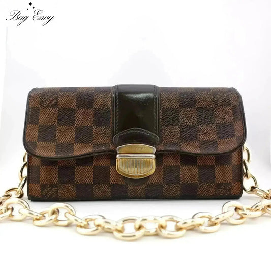 LOUIS VUITTON Damier Ebene Sistina Wallet