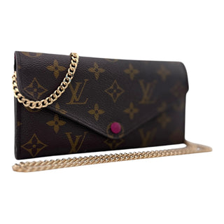 LOUIS VUITTON Red Monogram Josephine Wallet with Chain Louis Vuitton