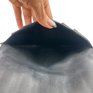 HERMES Black Clemence Dogon Wallet with Unbranded Silver Chain Hermes