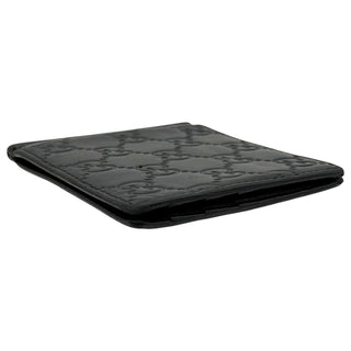 GUCCI Black Leather Guccisima Bifold Wallet/Money Clip Gucci