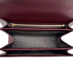 GUCCI Burgundy Leather Zumi Crossbody Bag Gucci