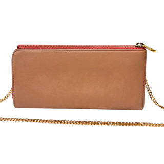 CHLOE Tri-Color Leather Envelope Wallet with Chain Chloe