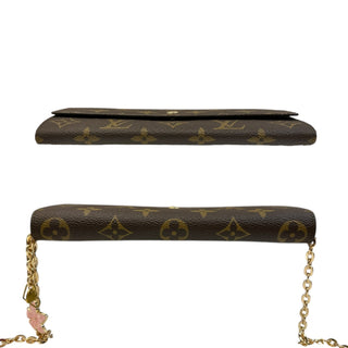 LOUIS VUITTON Monogram Sarah Wallet with added Crossbody Chain/Charm Louis Vuitton