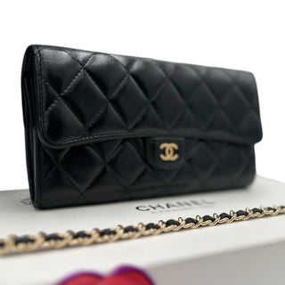 CHANEL Lambskin Classic Flap Gusseted Wallet Chanel