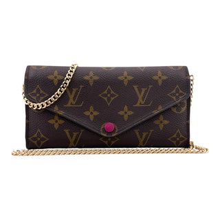 LOUIS VUITTON Red Monogram Josephine Wallet with Chain Louis Vuitton