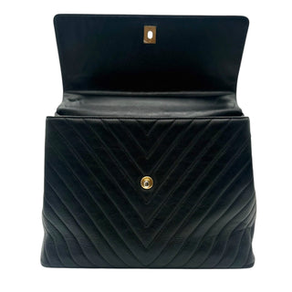 CHANEL Black Coco Top Handle bag with Removable Chain Chanel