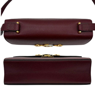 GUCCI Burgundy Leather Zumi Crossbody Bag Gucci