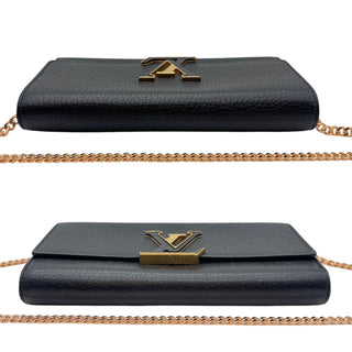 LOUIS VUITTON Black Taurillon Capucines Leather Wallet Louis Vuitton