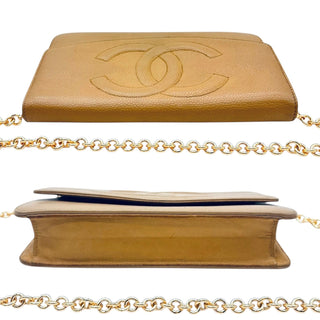 CHANEL Beige Caviar Timeless Clutch Chanel