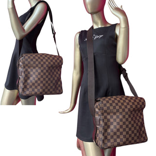 LOUIS VUITTON Damier Ebene Naviglio Messenger Bag Louis Vuitton