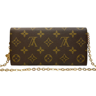 LOUIS VUITTON Monogram Sarah Wallet with added Crossbody Chain/Charm Louis Vuitton