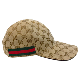 GUCCI GG Canvas with Web Baseball Cap Size Medium 58 Louis Vuitton