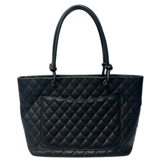 CHANEL Black Lambskin Cambon Tote Chanel