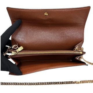 LOUIS VUITTON Monogram Sarah Wallet with added Crossbody Chain/Charm Louis Vuitton