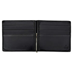 GUCCI Black Leather Guccisima Bifold Wallet/Money Clip Gucci