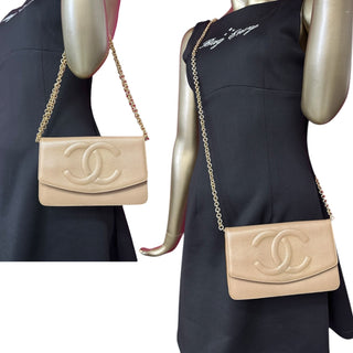 CHANEL Beige Caviar Timeless Clutch Chanel