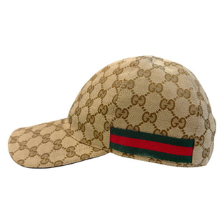 GUCCI GG Canvas with Web Baseball Cap Size Medium 58 Louis Vuitton