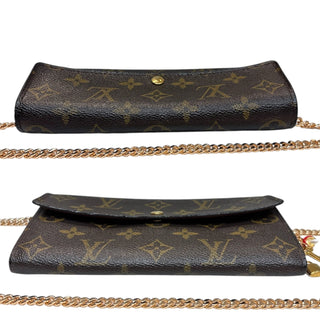LOUIS VUITTON Monogram Sarah Wallet with added Crossbody Chain/Charm Louis Vuitton