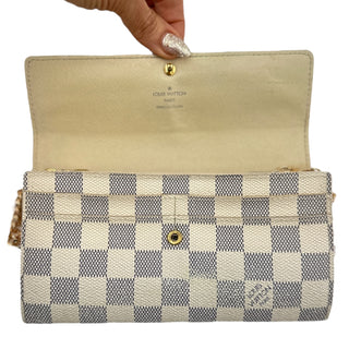 LOUIS VUITTON Damier Azur Sarah Wallet with Chain Louis Vuitton