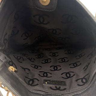 CHANEL Black Calfskin Wild Stitch Shopper Tote Chanel