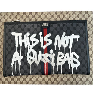 GUCCI x BALENCIAGA The Hacker Project BB Supreme Graffiti Clutch Gucci