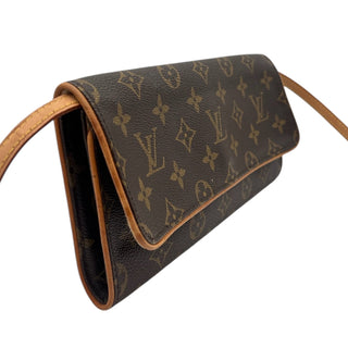 LOUIS VUITTON Monogram Coated Canvas Pochette Twin GM Louis Vuitton