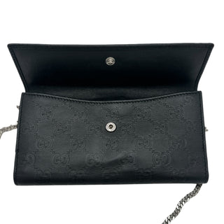 GUCCI Guccissima Leather Wallet with Chain Gucci