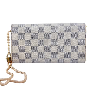 LOUIS VUITTON Damier Azur Sarah Wallet with Chain Louis Vuitton