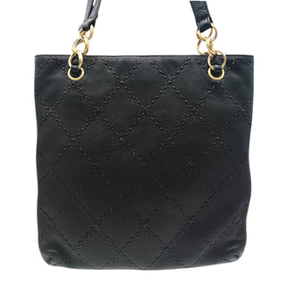 CHANEL Black Calfskin Wild Stitch Shopper Tote Chanel