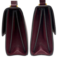 GUCCI Burgundy Leather Zumi Crossbody Bag Gucci