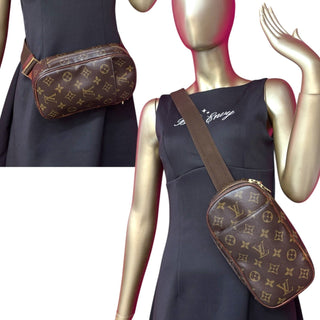 LOUIS VUITTON Monogram Coated Canvas Pochette Gange Bag Louis Vuitton