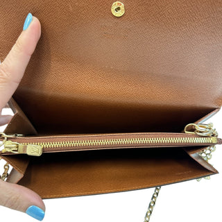 LOUIS VUITTON Monogram Sarah Wallet with added Crossbody Chain/Charm Louis Vuitton
