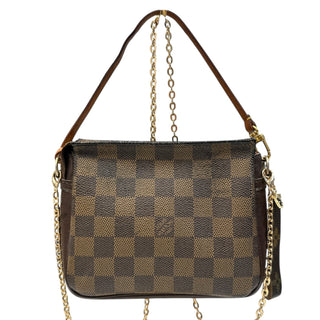 LOUIS VUITTON Damier Ebene Coated Canvas Trousse Pochette Louis Vuitton